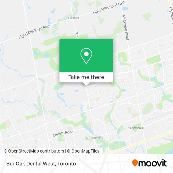 Bur Oak Dental West map