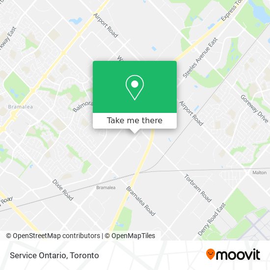 Service Ontario map