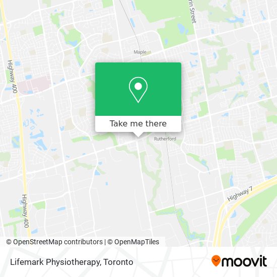 Lifemark Physiotherapy map