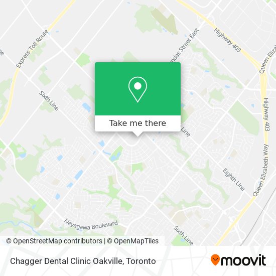 Chagger Dental Clinic Oakville map