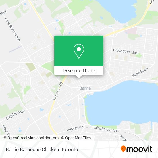Barrie Barbecue Chicken map
