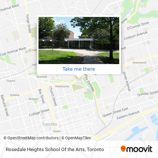 Rosedale Heights School Of the Arts map