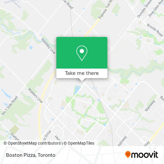 Boston Pizza map