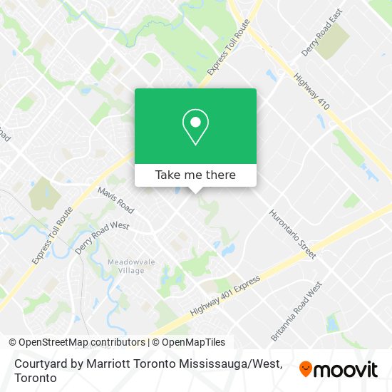 Courtyard by Marriott Toronto Mississauga / West map
