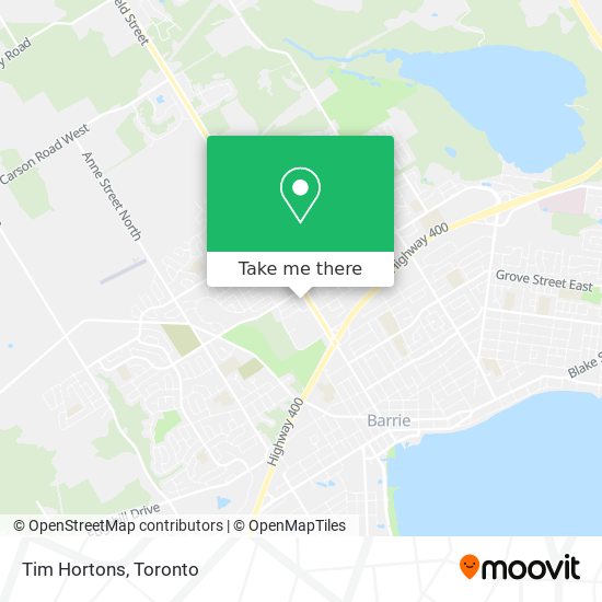 Tim Hortons map