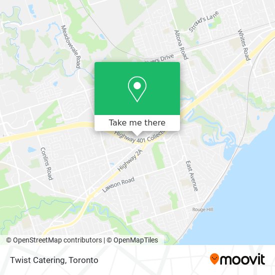 Twist Catering map