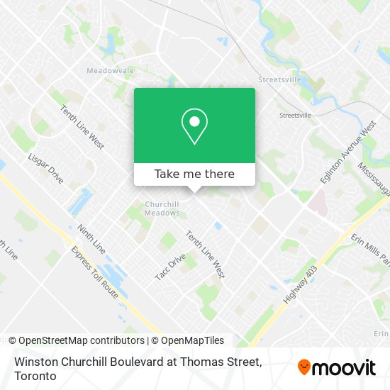 Winston Churchill Boulevard at Thomas Street map