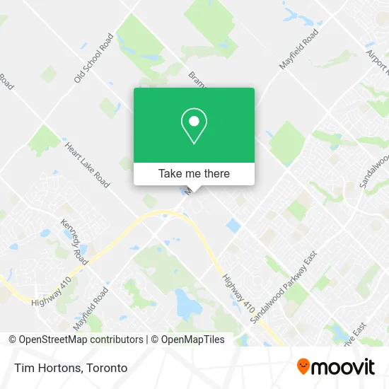 Tim Hortons map