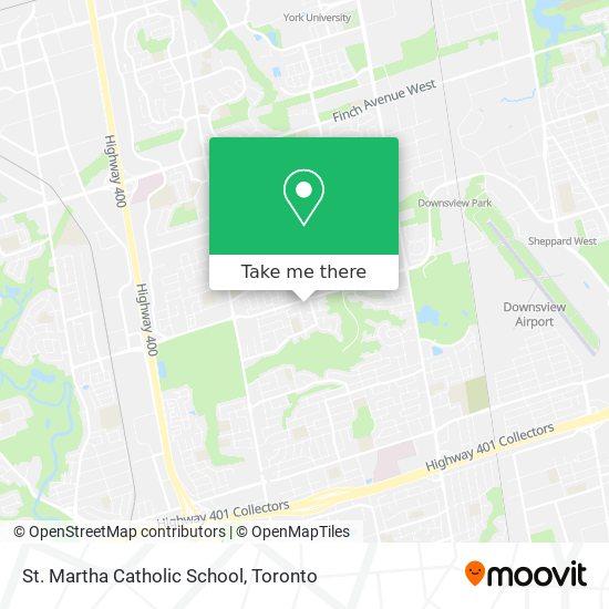 St. Martha Catholic School map