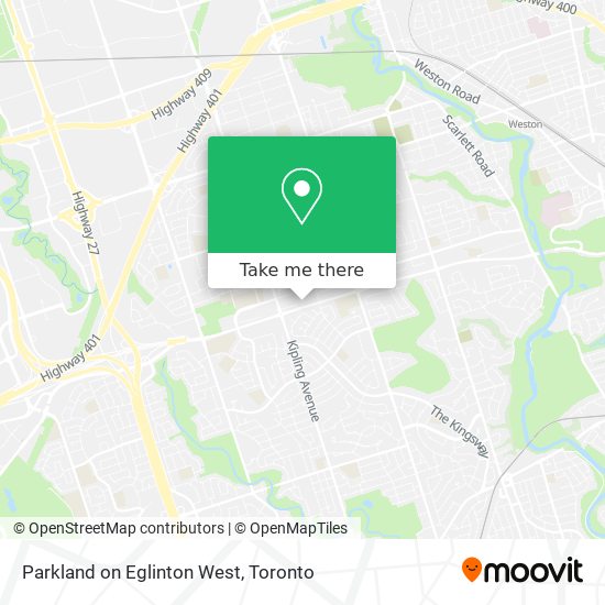 Parkland on Eglinton West map