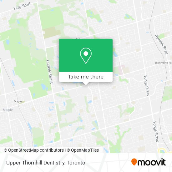 Upper Thornhill Dentistry map