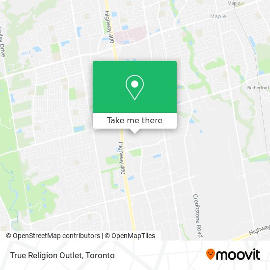 True Religion Outlet map