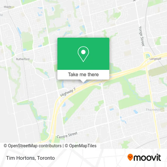Tim Hortons map
