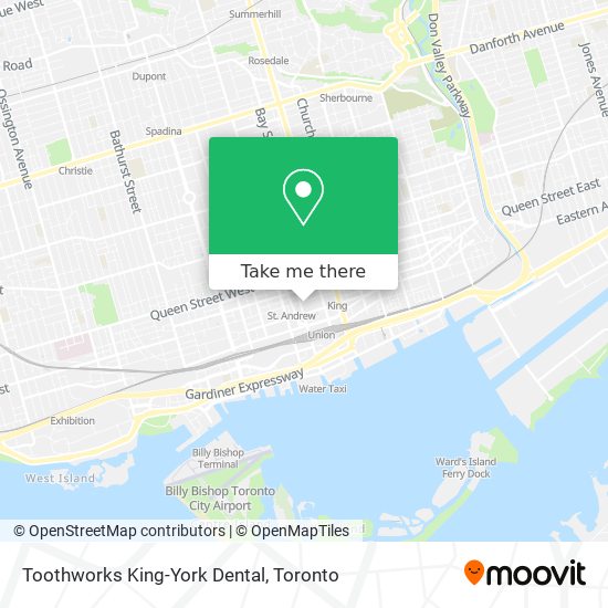 Toothworks King-York Dental map