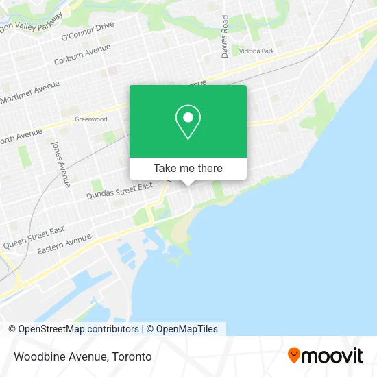 Woodbine Avenue map