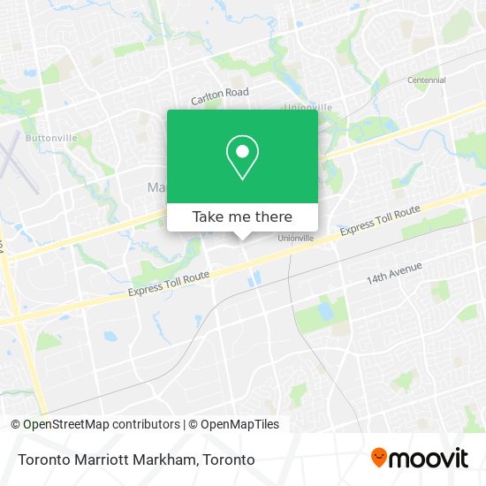 Toronto Marriott Markham map