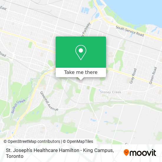 St. Joseph's Healthcare Hamilton - King Campus map