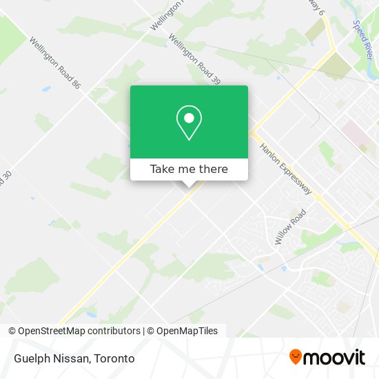 Guelph Nissan map