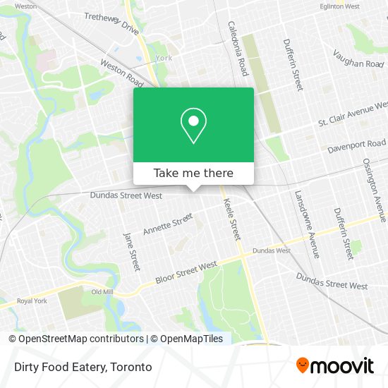 Dirty Food Eatery map