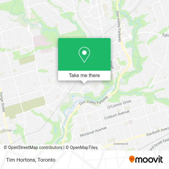 Tim Hortons map