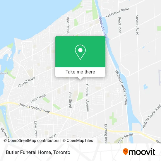 Butler Funeral Home map