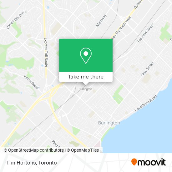 Tim Hortons map