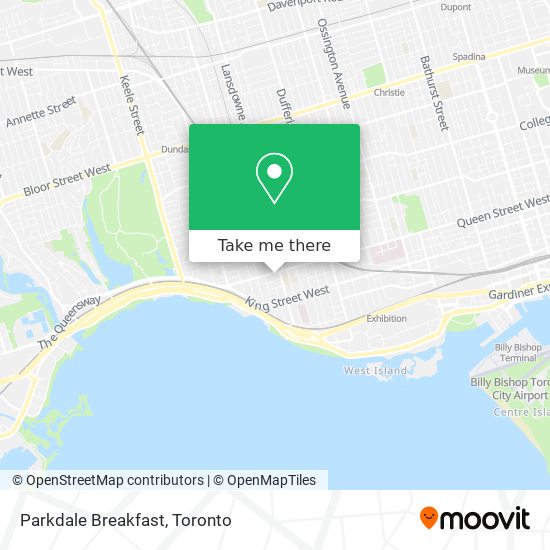 Parkdale Breakfast map