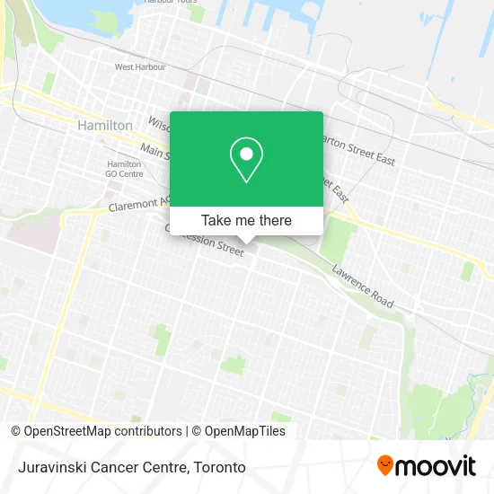 Juravinski Cancer Centre map