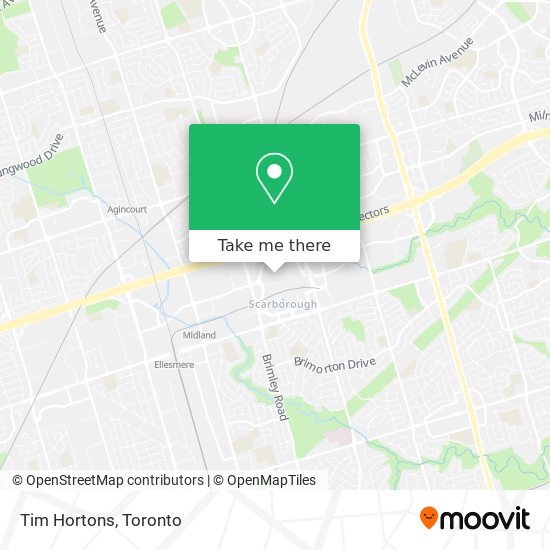 Tim Hortons map