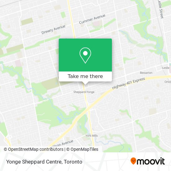 Yonge Sheppard Centre map