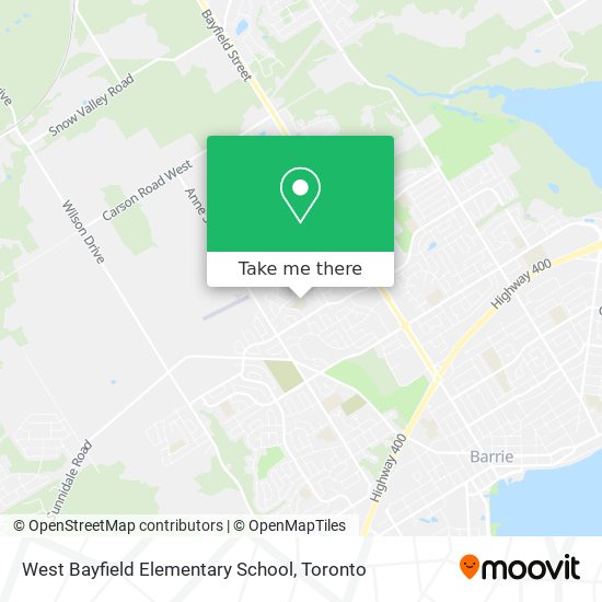 West Bayfield Elementary School map