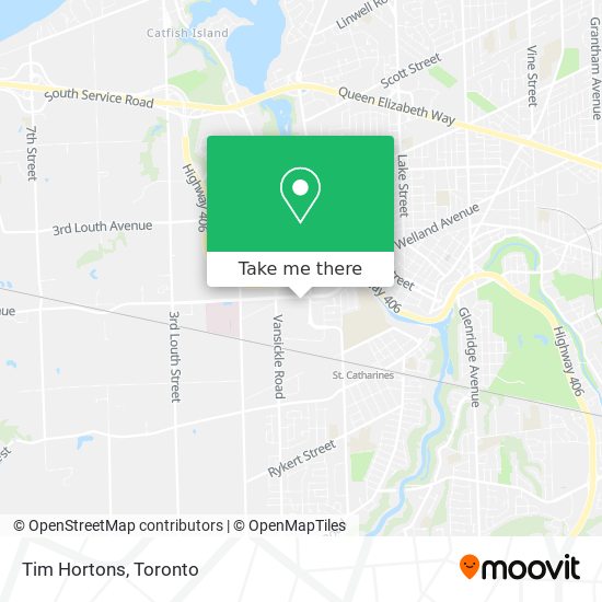 Tim Hortons map