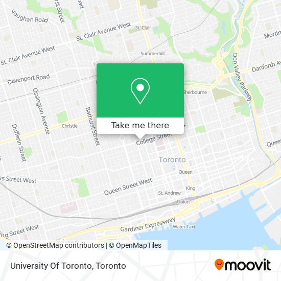 University Of Toronto map