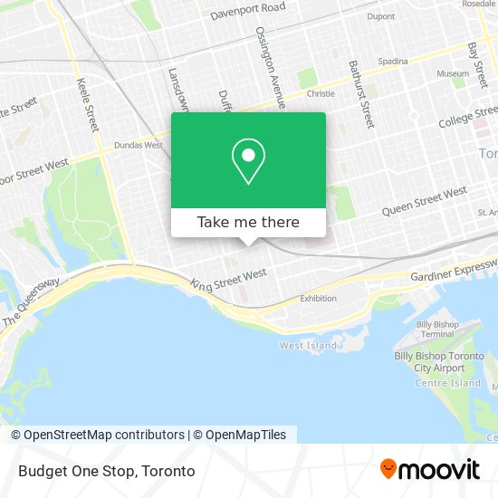 Budget One Stop map
