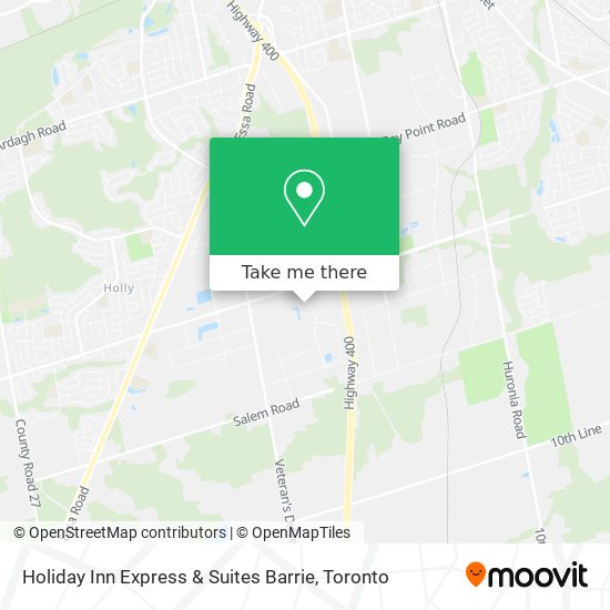 Holiday Inn Express & Suites Barrie map