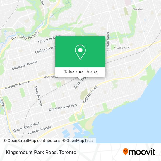 Kingsmount Park Road map