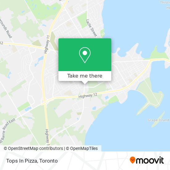 Tops In Pizza map