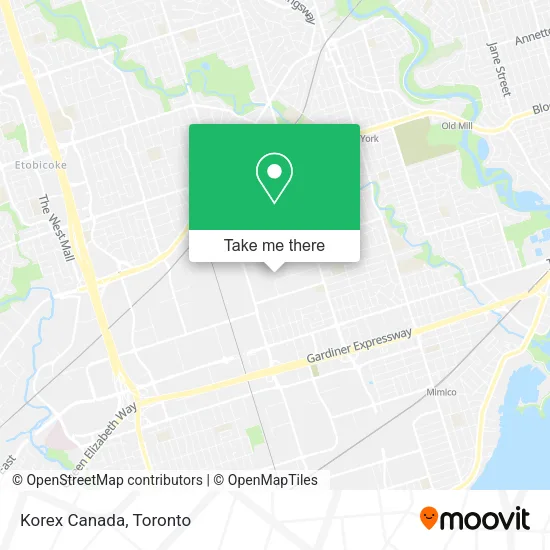 Korex Canada map