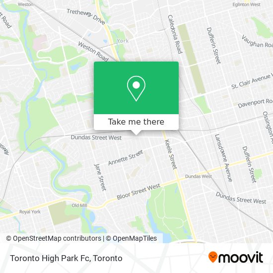 Toronto High Park Fc map