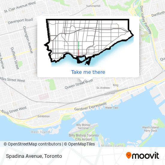 Spadina Avenue map