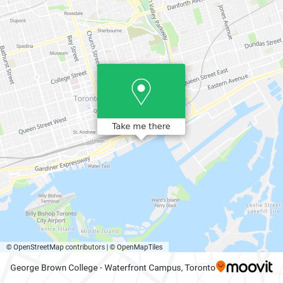 George Brown College - Waterfront Campus map