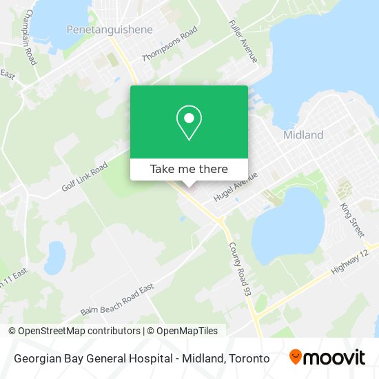 Georgian Bay General Hospital - Midland map