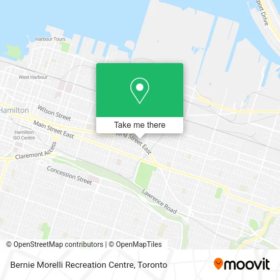 Bernie Morelli Recreation Centre map