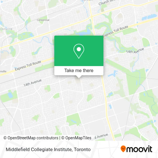Middlefield Collegiate Institute map