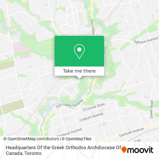 Headquarters Of the Greek Orthodox Archdiocese Of Canada map