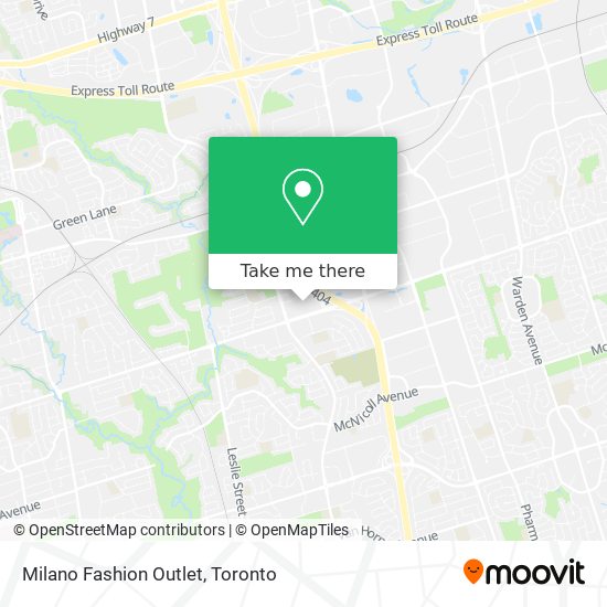 Milano Fashion Outlet map