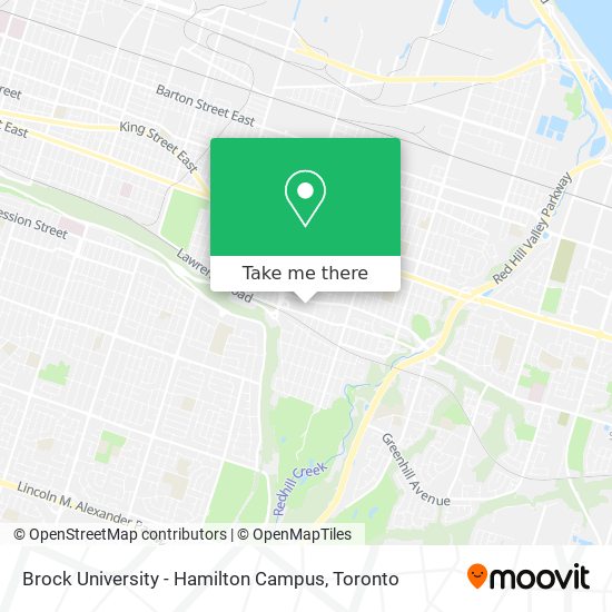 Brock University - Hamilton Campus map