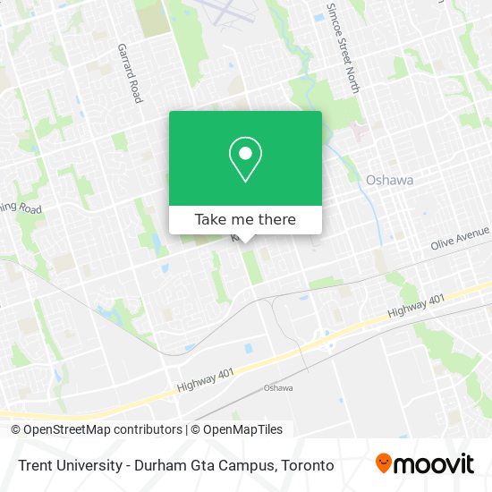 Trent University - Durham Gta Campus map