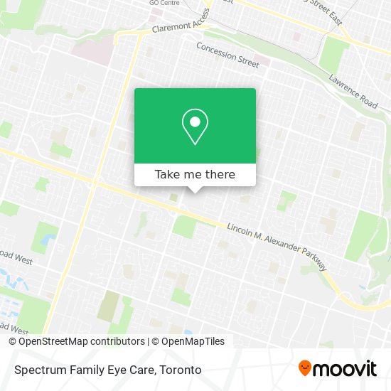 Spectrum Family Eye Care map