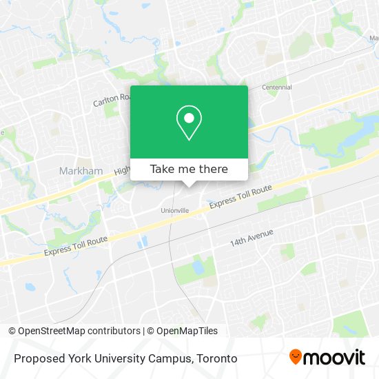 Proposed York University Campus map